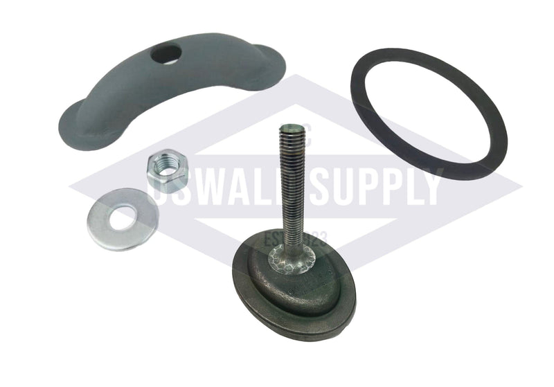 Johnston Boiler Handhole Assembly, Less Ring. 3 1/4 x 5 Elliptical, Steel, Solid Bolt, Flat