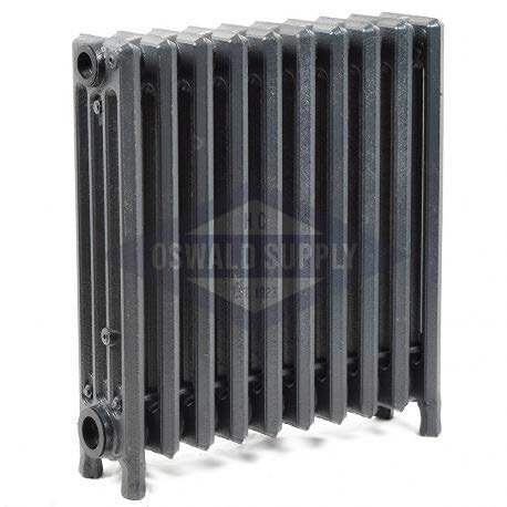 Cast Iron Radiator, Size: 4-7/16" Width x 19" Height x 17 1/2" Length - 10 Sections, 4 Tubes, Water/Steam