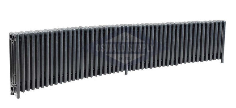Cast Iron Radiator, Size: 4-7/16" Width x 19" Height x 87 1/2" Length - 50 Sections, 4 Tubes, Water/Steam, Custom Build (Non-Returnable),  Oswald Supply