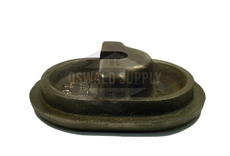 (PHH38) Oil City Handhole Plate Only. 4-1/4 X 6-1/4, Obround, Cast Iron, Loose Bolt, - Oswald Supply