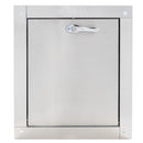 Midland Style Stainless Steel Trash Chute Door - Bottom Hinged - L Handle - Rubbish - Standard Trim