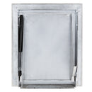 "M" Midland Style Stainless Steel Trash Chute Door - Bottom Hinged - T Handle - Rubbish - Standard Trim