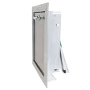 "M" Midland Style Stainless Steel Trash Chute Door - Bottom Hinged - ADA Compliant - Rubbish - Standard Trim