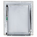 "M" Midland Style Stainless Steel Trash Chute Door - Bottom Hinged - ADA Compliant - Rubbish - Standard Trim