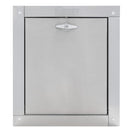 "M" Midland Style Stainless Steel Trash Chute Door - Bottom Hinged - T Handle - Rubbish - Standard Trim