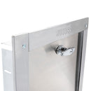 "M" Midland Style Stainless Steel Trash Chute Door - Bottom Hinged - T Handle - Rubbish - Standard Trim