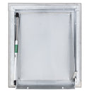 "M" Midland Style Stainless Steel Trash Chute Door - Bottom Hinged - T Handle - Rubbish - Standard Trim
