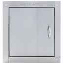 "M" Midland Style Stainless Steel Trash Chute Door - Side Hinged - T Handle - Linen - Standard Trim