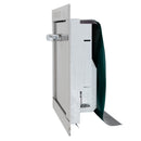 "R" Replacement Stainless Steel Trash Chute Door - Bottom Hinged - L Handle - Rubbish