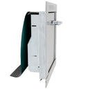 "R" Replacement Stainless Steel Trash Chute Door - Bottom Hinged - L Handle - Rubbish