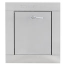 "R" Replacement Stainless Steel Trash Chute Door - Bottom Hinged - L Handle - Rubbish