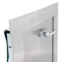 "R" Replacement Stainless Steel Trash Chute Door - Bottom Hinged - L Handle - Rubbish