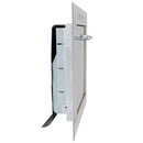 "R" Replacement Stainless Steel Trash Chute Door - Bottom Hinged - L Handle - Rubbish