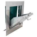 "R" Replacement Stainless Steel Trash Chute Door - Bottom Hinged - L Handle - Rubbish