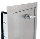 "R" Replacement Stainless Steel Trash Chute Door - Bottom Hinged - L Handle - Rubbish