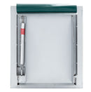 "R" Replacement Stainless Steel Trash Chute Door - Bottom Hinged - L Handle - Rubbish