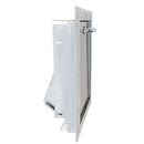 Universal Stainless Steel Trash Chute Door - Bottom Hinged - L Handle - Rubbish - Standard Trim