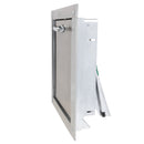 Universal Stainless Steel Trash Chute Door - Bottom Hinged - L Handle - Rubbish - Standard Trim