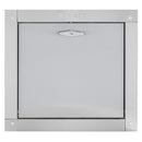 "U" Universal Stainless Steel Trash Chute Door - Bottom Hinged - T-Handle - Rubbish - Standard Trim