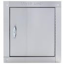 "M" Midland Style Stainless Steel Trash Chute Door - Side Hinged - T Handle - Linen - Standard Trim