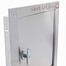 "M" Midland Style Stainless Steel Trash Chute Door - Side Hinged - T Handle - Linen - Standard Trim