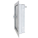 "M" Midland Style Stainless Steel Trash Chute Door - Side Hinged - T Handle - Linen - Standard Trim