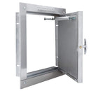 "M" Midland Style Stainless Steel Trash Chute Door - Side Hinged - T Handle - Linen - Standard Trim