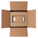 "M" Midland Style Stainless Steel Trash Chute Door - Side Hinged - T Handle - Linen - Standard Trim