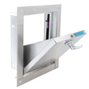 Midland Style Stainless Steel Trash Chute Door - Bottom Hinged - L Handle - Rubbish - Standard Trim