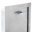 "U" Universal Stainless Steel Trash Chute Door - Bottom Hinged - T-Handle - Rubbish - Standard Trim