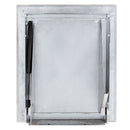 "U" Universal Stainless Steel Trash Chute Door - Bottom Hinged - T-Handle - Rubbish - Standard Trim