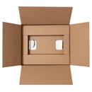 "U" Universal Stainless Steel Trash Chute Door - Bottom Hinged - T-Handle - Rubbish - Standard Trim