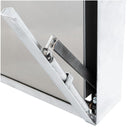 "W" Wilkinson Style Stainless Steel Trash Chute Door - Bottom Hinged - Thumb Latch - Rubbish - Standard Trim