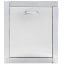 "W" Wilkinson Style Stainless Steel Trash Chute Door - Bottom Hinged - Thumb Latch - Rubbish - Standard Trim