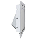 "W" Wilkinson Style Stainless Steel Trash Chute Door - Bottom Hinged - Thumb Latch - Rubbish - Standard Trim