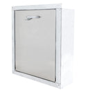 "W" Wilkinson Style Stainless Steel Trash Chute Door - Bottom Hinged - Thumb Latch - Rubbish - Standard Trim