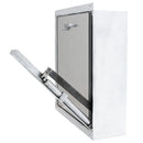 "W" Wilkinson Style Stainless Steel Trash Chute Door - Bottom Hinged - Thumb Latch - Rubbish - Standard Trim