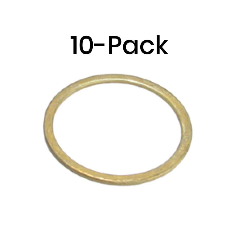 10-Pack - 3/4" Brass Gauge Glass Washer - Oswald Supply