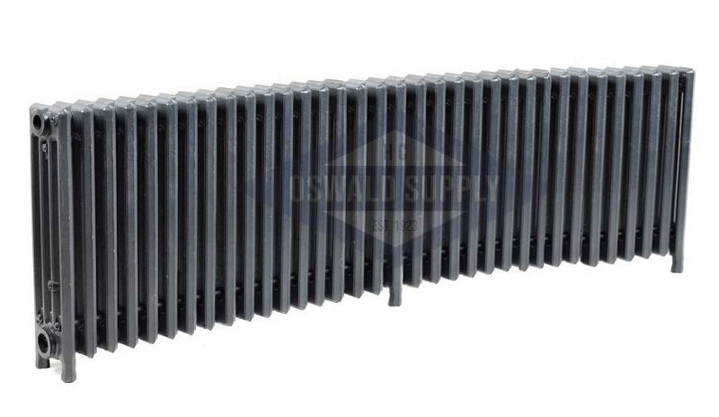 Cast Iron Radiator, Size: 4-7/16" Width x 19" Height x 59 1/2" Length - 34 Sections, 4 Tubes, Water/Steam, Oswald Supply