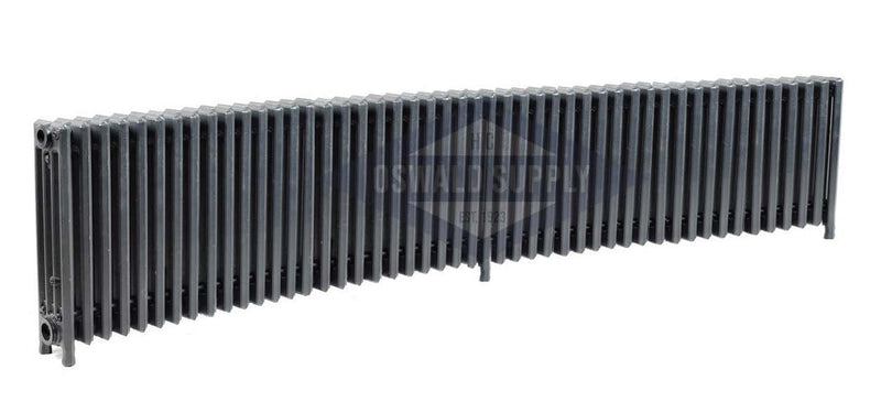 Cast Iron Radiator, Size: 4-7/16" Width x 19" Height x 84" Length - 48 Sections, 4 Tubes, Water/Steam, Custom Build (Non-Returnable), Oswald Supply