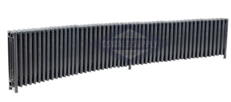 Cast Iron Radiator, Size: 4-7/16" Width x 19" Height x 94 1/2" Length - 54 Sections, 4 Tubes, Water/Steam, Custom Build (Non-Returnable), Oswald Supply