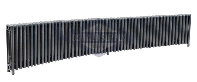 Cast Iron Radiator, Size: 4-7/16" Width x 19" Height x 98" Length - 56 Sections, 4 Tubes, Water/Steam, Custom Build (Non-Returnable) - Oswald Supply