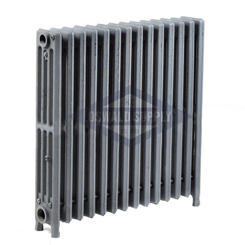 Cast Iron Radiator, Size: 4-7/16" Width x 25" Height x 24 1/2" Length - 14 Sections, 4 Tubes, Water/Steam - Oswald Supply