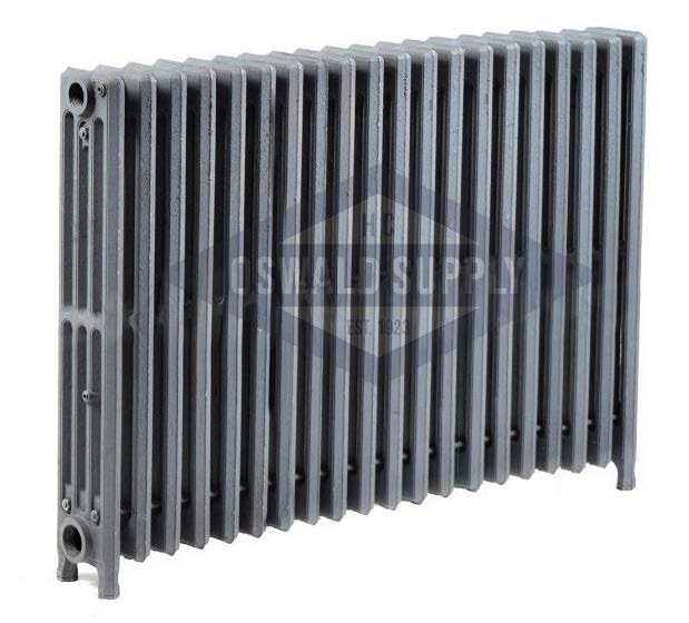 Cast Iron Radiator, Size: 4-7/16" Width x 25" Height x 35" Length - 20 Sections, 4 Tubes, Water/Steam - Oswald Supply
