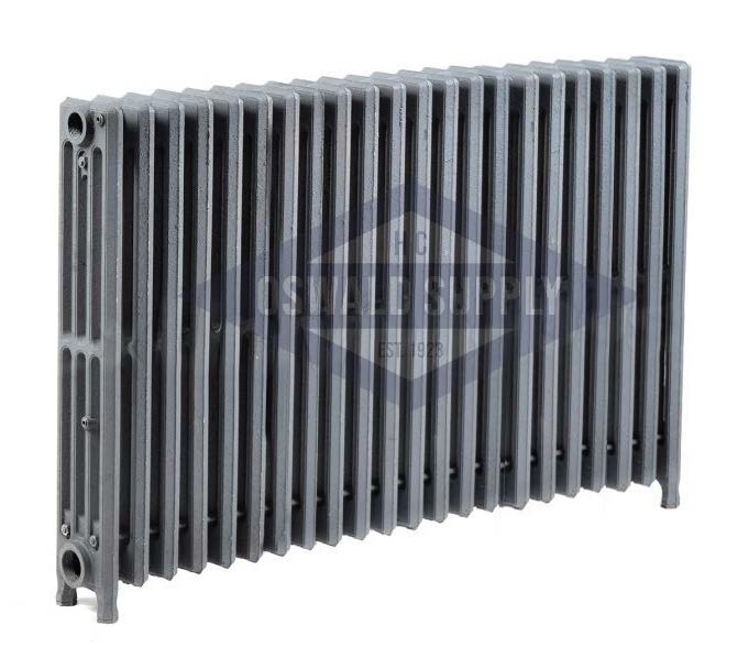 Cast Iron Radiator, Size: 4-7/16" Width x 25" Height x 38 1/2" Length - 22 Sections, 4 Tubes, Water/Steam - Oswald Supply