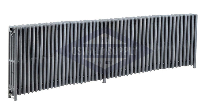 Cast Iron Radiator, Size: 4-7/16" Width x 25" Height x 84" Length - 48 Sections, 4 Tubes, Water/Steam, Custom Build (Non-Returnable) - Oswald Supply