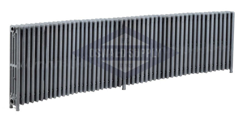 Cast Iron Radiator, Size: 4-7/16" Width x 25" Height x 87 1/2 " Length - 50 Sections, 4 Tubes, Water/Steam, Custom Build (Non-Returnable) - Oswald Supply