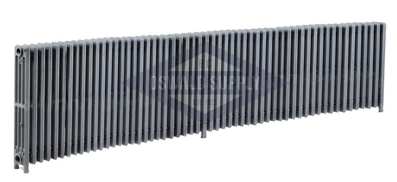 Cast Iron Radiator, Size: 4-7/16" Width x 25" Height x 98" Length - 56 Sections, 4 Tubes, Water/Steam, Custom Build (Non-Returnable) - Oswald Supply