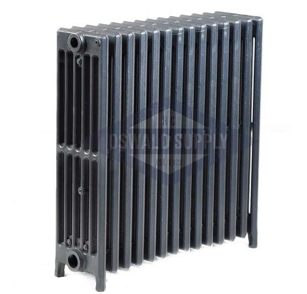 Cast Iron Radiator, Size: 6-5/16" Width x 25" Height x 24 1/2" Length - 14 Sections, 6 Tubes, Water/Steam - Oswald Supply