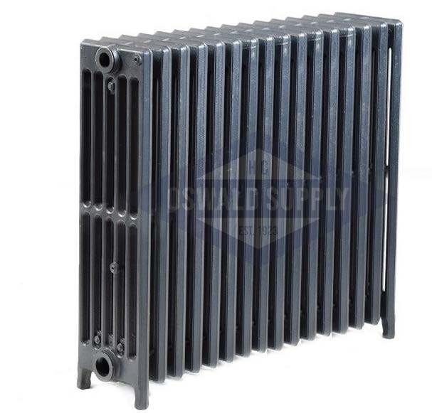 Cast Iron Radiator, Size: 6-5/16" Width x 25" Height x 28" Length - 16 Sections, 6 Tubes, Water/Steam - Oswald Supply